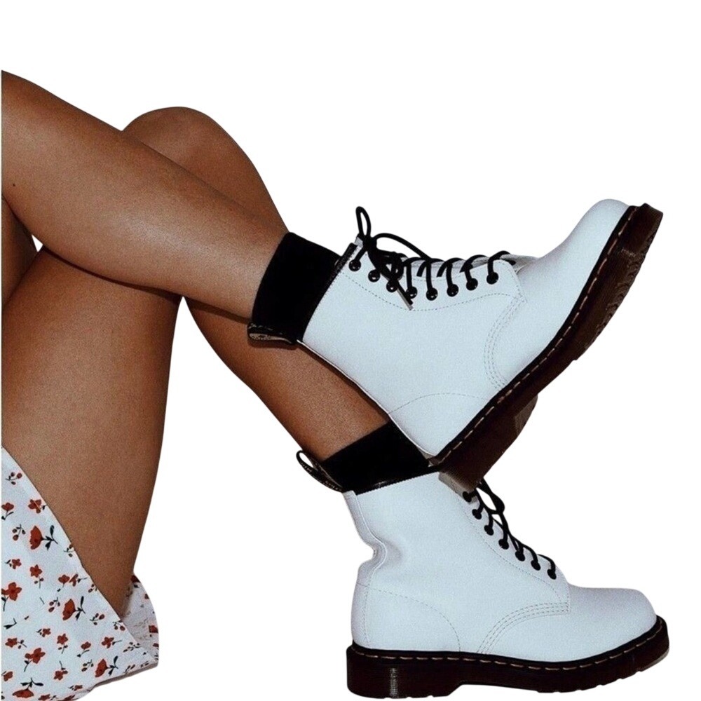 Dr.‎ Martin Jordyn women's white combat boots size 7